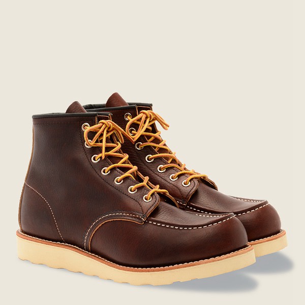 Red Wing Heritage Boots Classic Moc - 6-Inch Oil-Slick Læder - Brune - Herre 7508-NVZDA